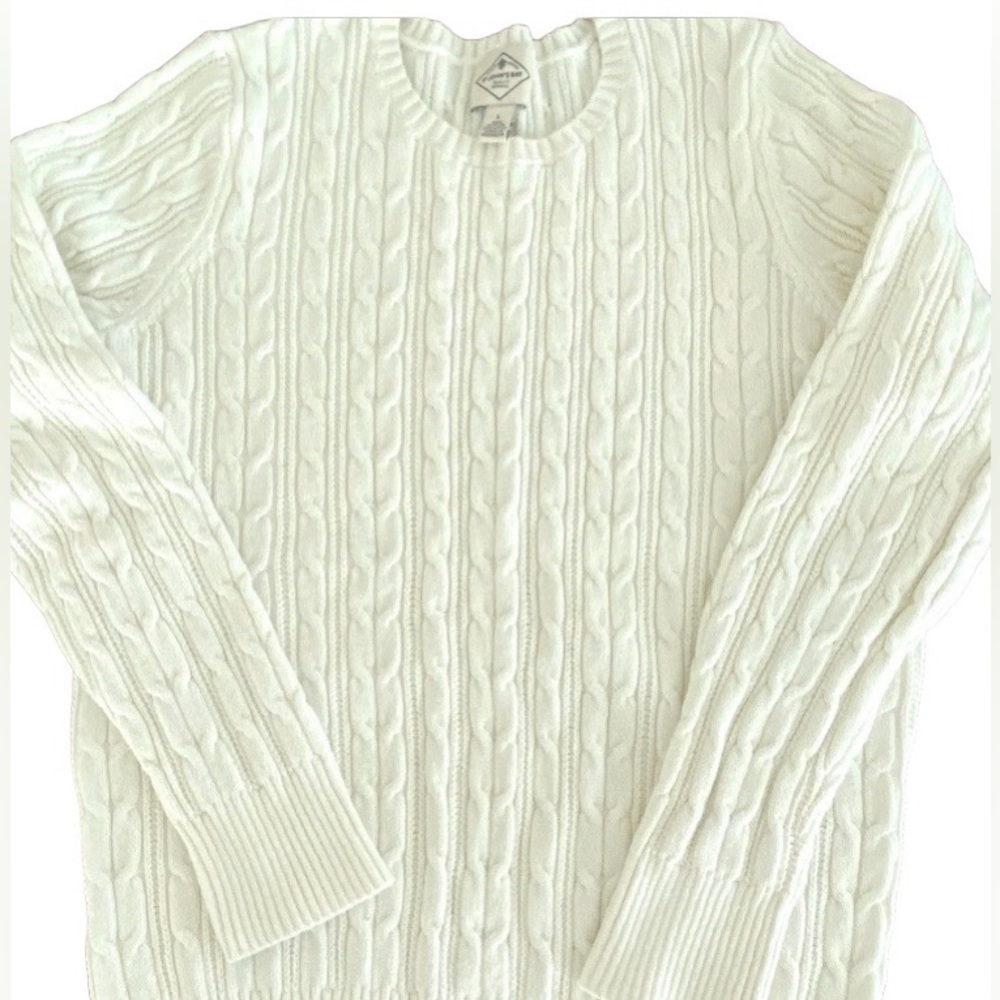 St Johns Bay White Cable Knit Sweater